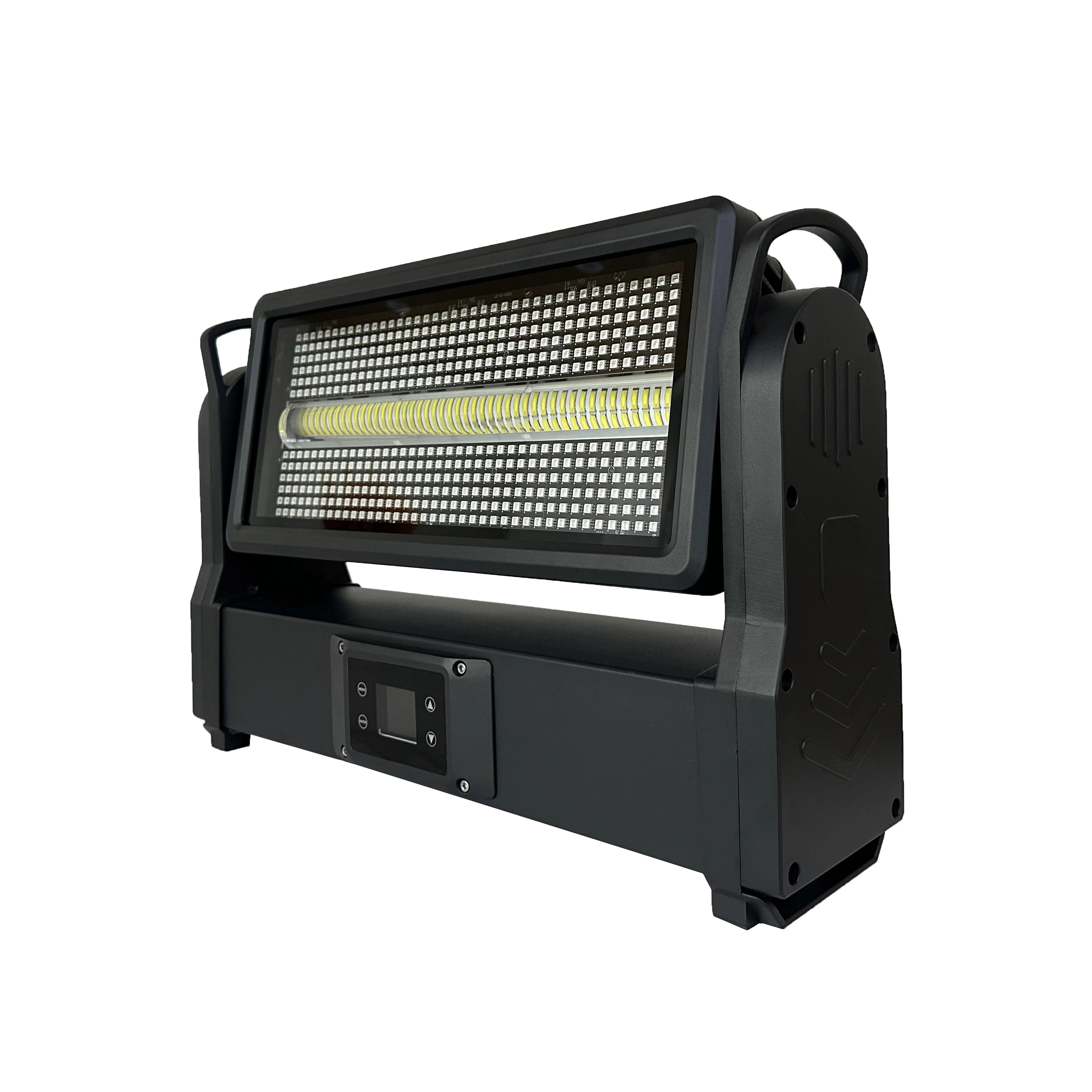 1000W IP65 Motorized Hybrid LED Strobe Light - Moving Head Wash & Blinder with RGBW Pixel Control & Tilt for Outdoor Concerts & Festivals