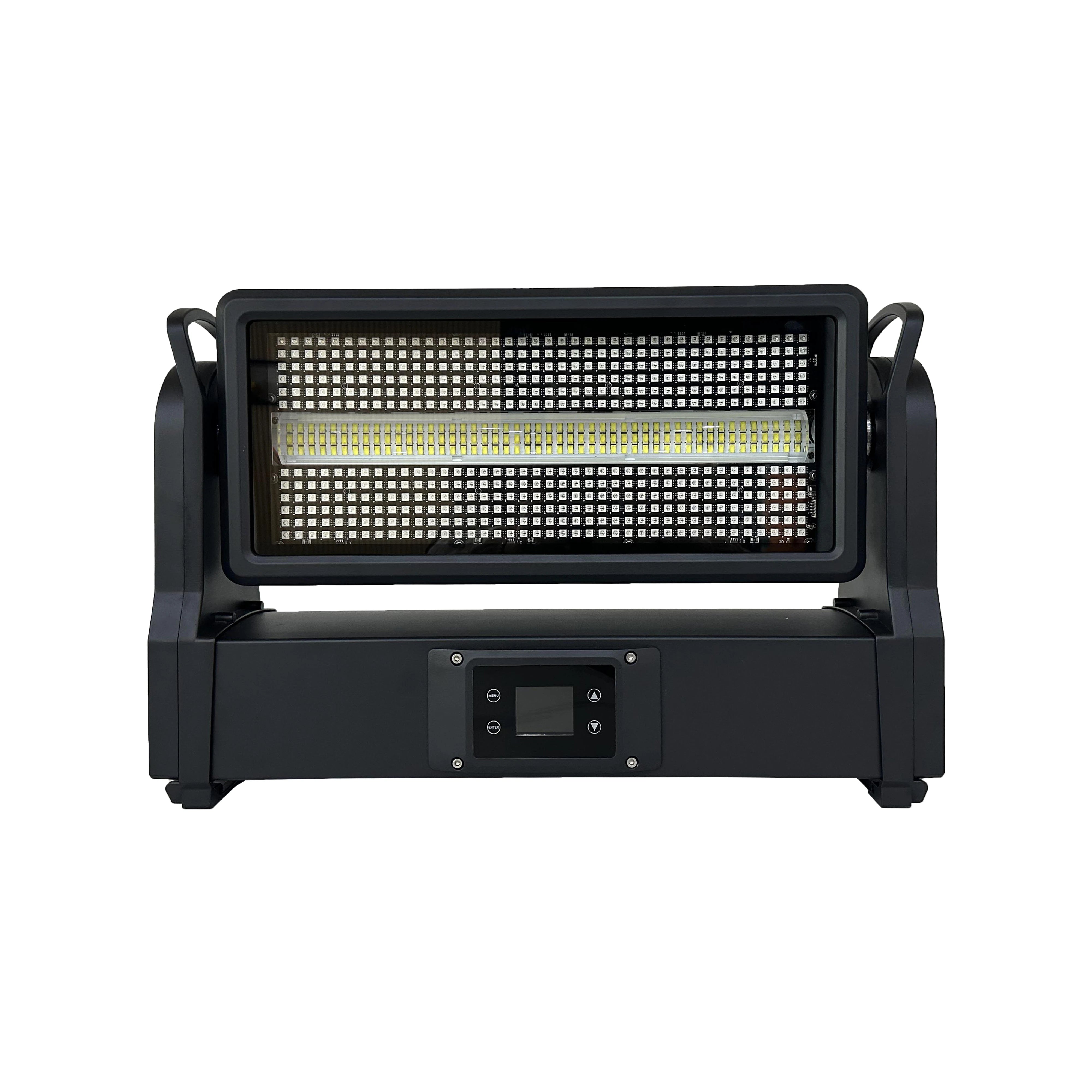 1000W IP65 Motorized Hybrid LED Strobe Light - Moving Head Wash & Blinder with RGBW Pixel Control & Tilt for Outdoor Concerts & Festivals