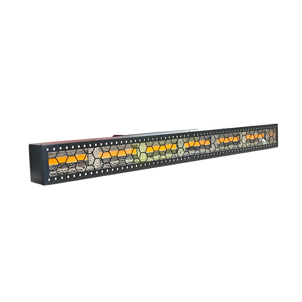 100W Hybrid Retro LED Pixel Bar - Warm White COB Matrix Batten with RGB Background & Honeycomb Lens for Stage FX & TV