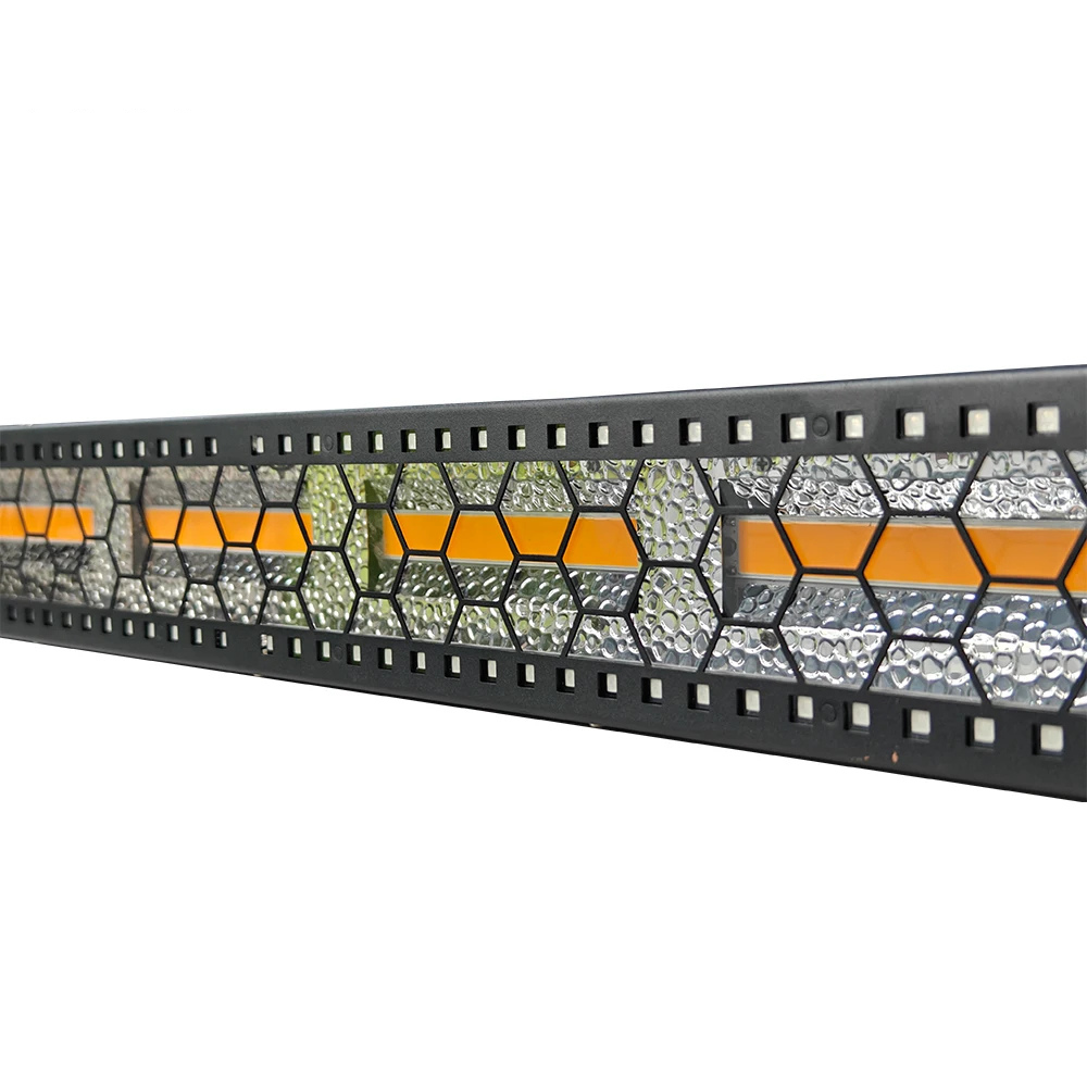 100W Hybrid Retro LED Pixel Bar - Warm White COB Matrix Batten with RGB Background & Honeycomb Lens for Stage FX & TV