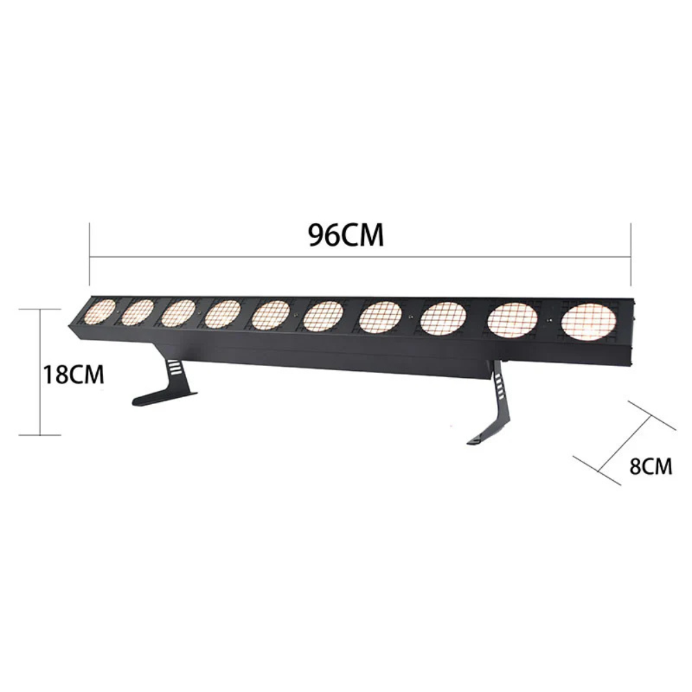 10x30W COB LED Matrix Bar - Pro Linear Wash Batten & Blinder Light (Warm White/Cool White) for Concerts, Stage Footlighting & Events