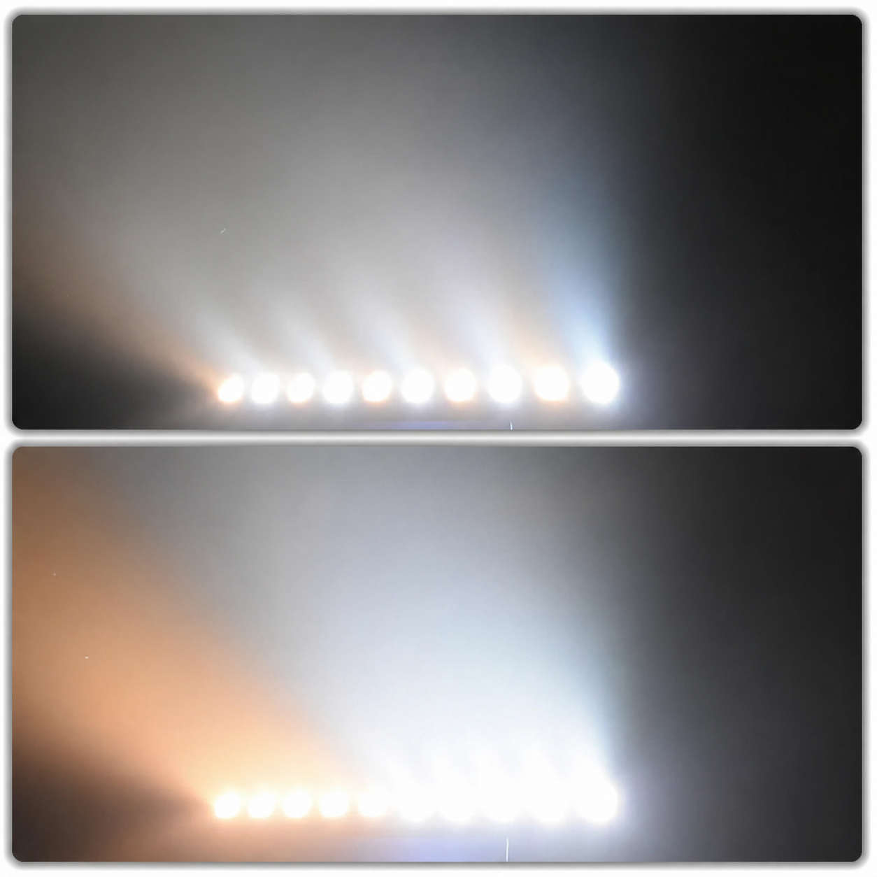 10x30W COB LED Matrix Bar - Pro Linear Wash Batten & Blinder Light (Warm White/Cool White) for Concerts, Stage Footlighting & Events