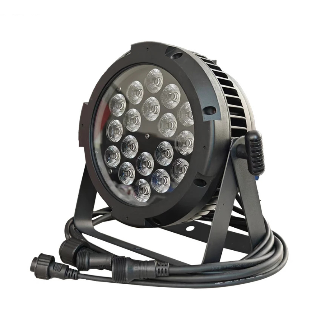 18x12W IP65 Slim LED Par Can - RGBW 4-in-1 Waterproof Flat Wash Light, Outdoor Up-Lighting for Stage, Concert & Wedding