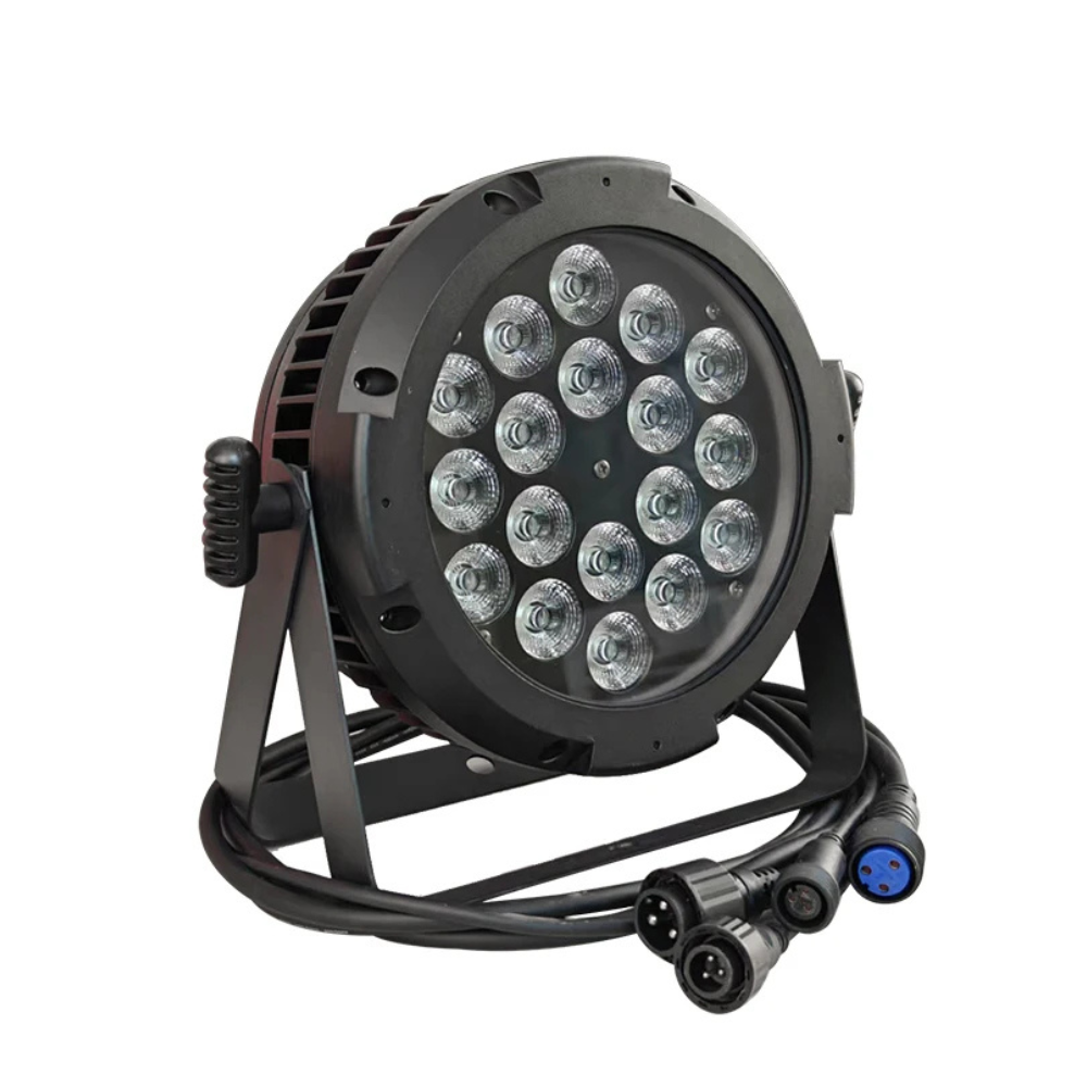18x12W IP65 Slim LED Par Can - RGBW 4-in-1 Waterproof Flat Wash Light, Outdoor Up-Lighting for Stage, Concert & Wedding