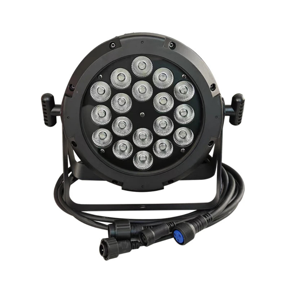 18x12W IP65 Slim LED Par Can - RGBW 4-in-1 Waterproof Flat Wash Light, Outdoor Up-Lighting for Stage, Concert & Wedding