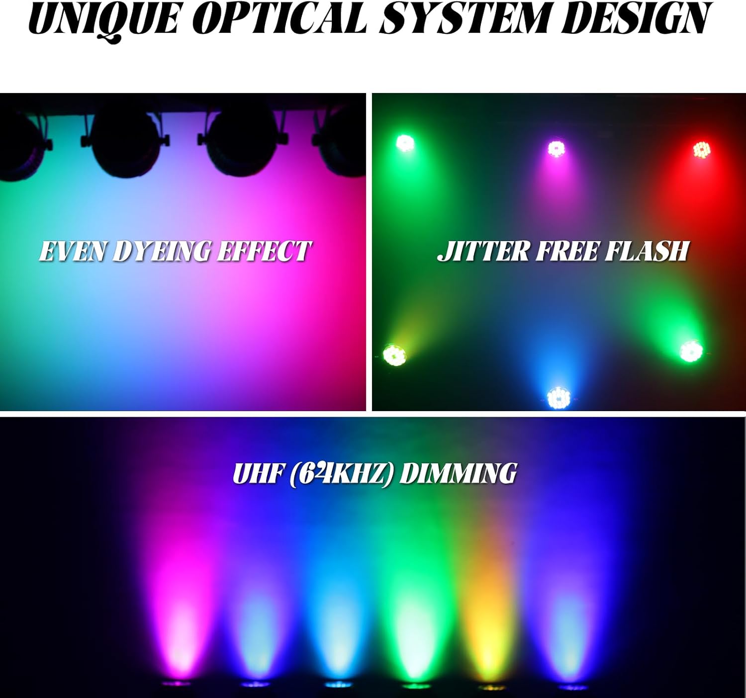 18x18W IP65 LED Flat Par Can - RGBWA+UV 6-in-1 Waterproof Wash Light, Outdoor Up-Lighting for Wedding, Stage & DJ Events