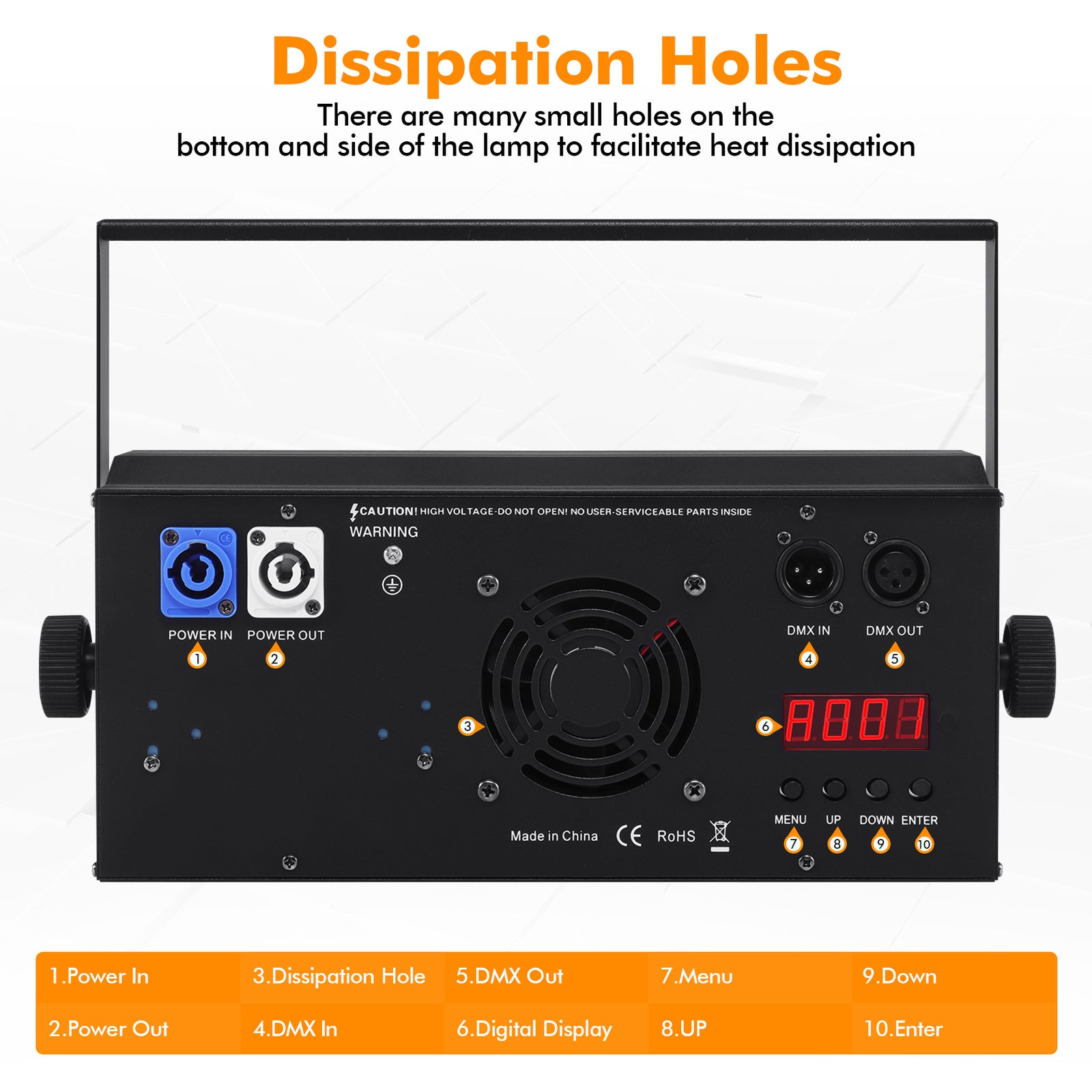 200W 2-Lite COB Audience Blinder with RGB Halo Ring - Dual-Zone LED Wash Stage Light & Eye-Candy FX for Mobile DJ, Party & Club