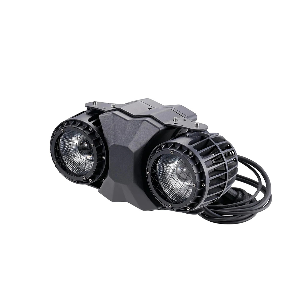 300W IP65 Outdoor LED Audience Blinder - 2-Lite COB Stage Wash Light (2x150W CW/WW) for Concerts, Festivals & Events