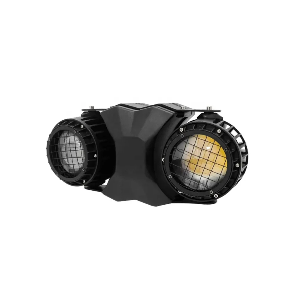 300W IP65 Outdoor LED Audience Blinder - 2-Lite COB Stage Wash Light (2x150W CW/WW) for Concerts, Festivals & Events