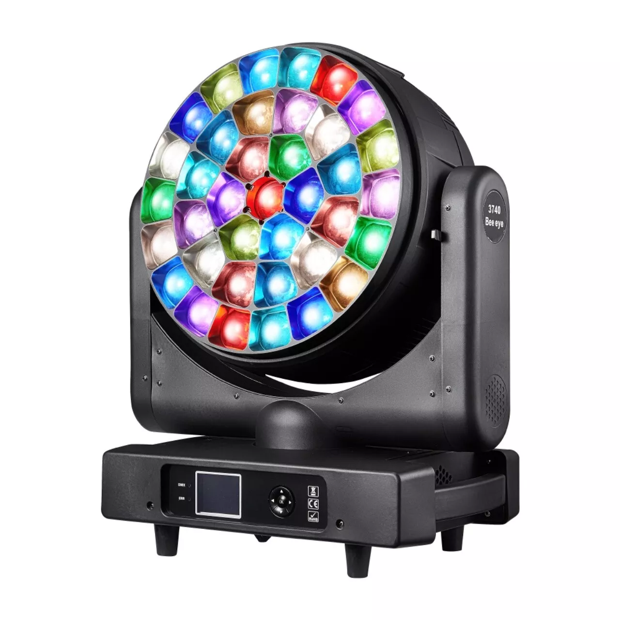 37x40W LED Pixel Wash Moving Head - Pro RGBW 4-in-1 Zoom Fixture with Rotating Kaleidoscope Lens & CRI 95 for TV, Theater & Concert Stages