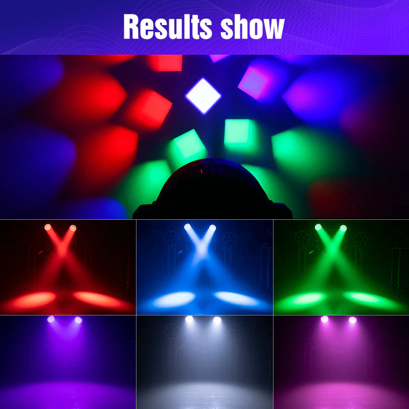 37x40W LED Pixel Wash Moving Head - Pro RGBW 4-in-1 Zoom Fixture with Rotating Kaleidoscope Lens & CRI 95 for TV, Theater & Concert Stages