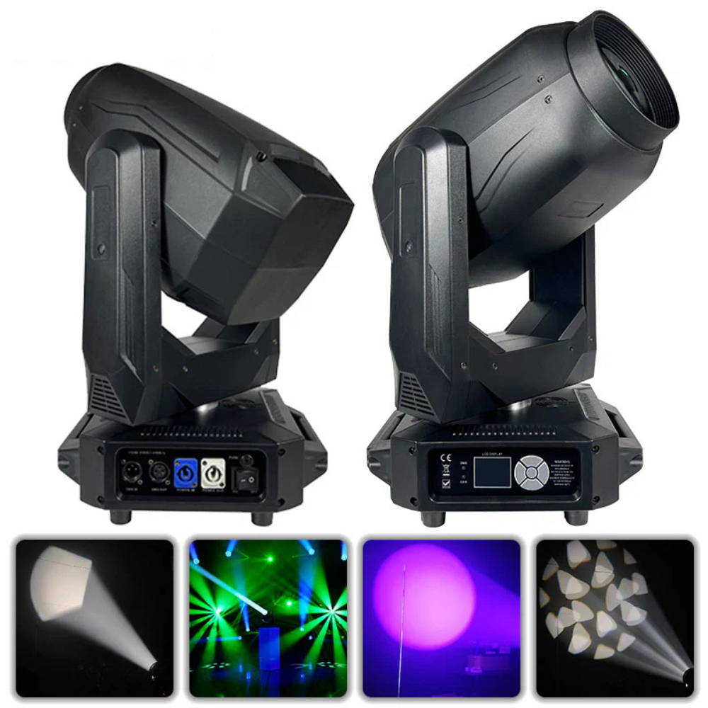 400W BSWF LED Profile Moving Head - 4-in-1 Beam Spot Wash Framing Fixture with CMY+CTO & Rotating Gobos for Theater, TV & Stage