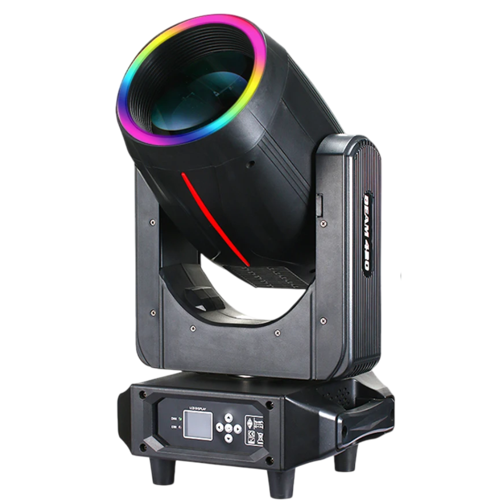 420W 19R Beam Moving Head Light - Pro Stage Fixture with 4-Layer Multi-Facet Prisms, Glass Gobos & Color Wheel for Concerts, Clubs & DJ Events