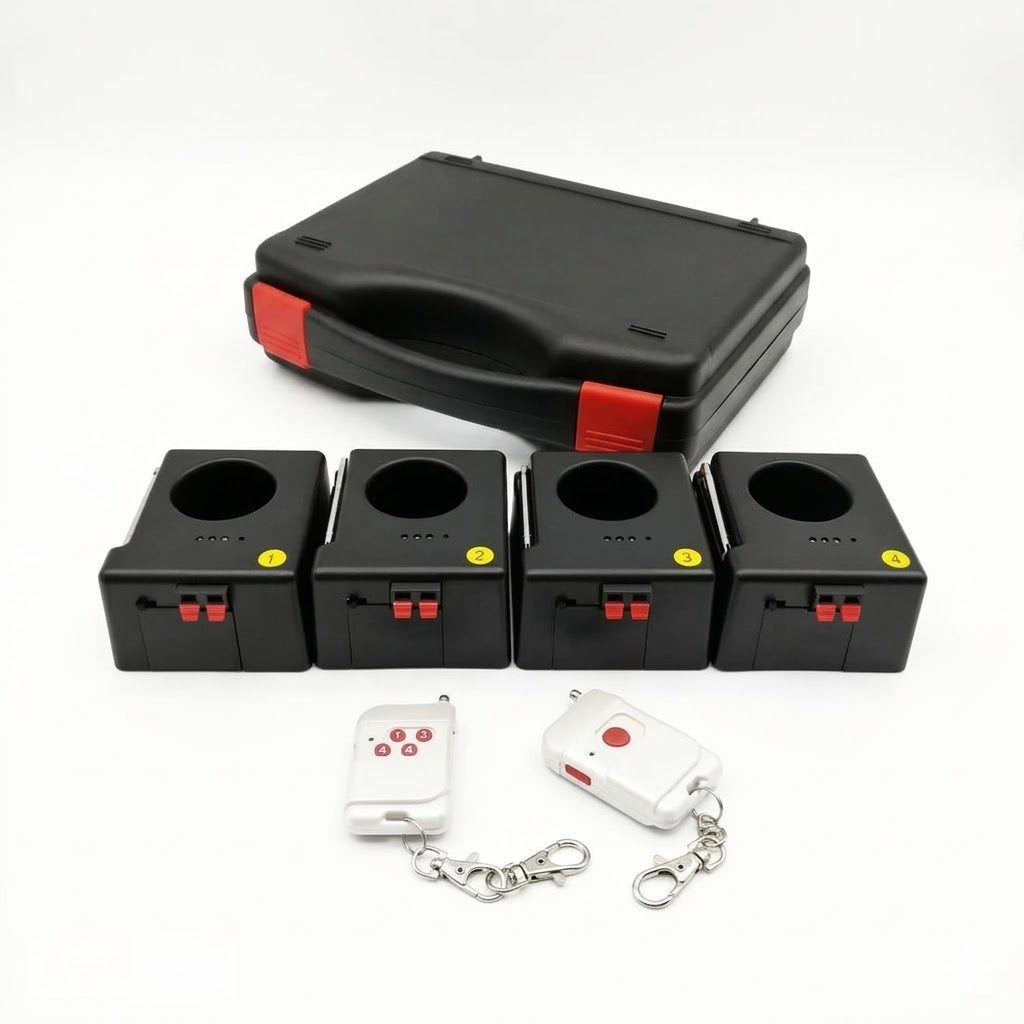 4 Pcs Wireless Cold Spark Fountain Base Kit