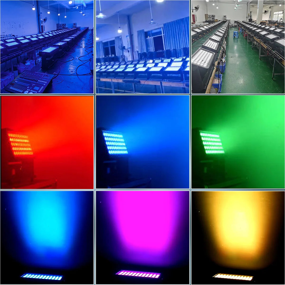 600W Outdoor Architectural LED Wash Light with Barndoors - IP65 Waterproof 60x10W RGBW Flood Fixture for Building Facades, Parks & Events