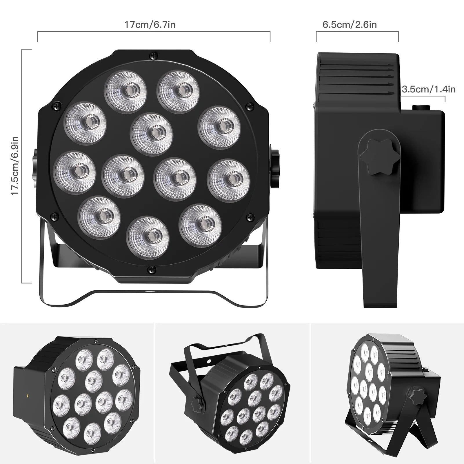 8-Piece Rechargeable RGBW LED Flat Par Uplight System