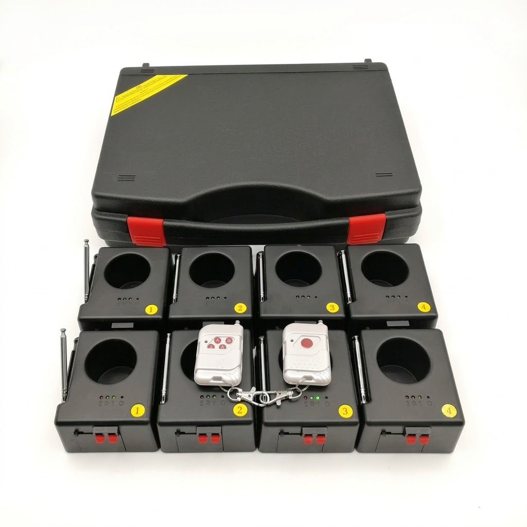 8 Pcs Wireless Cold Spark Fountain Base Kit