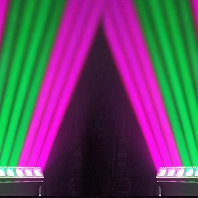 IP65 Motorized LED Tilt Batten - 10x60W RGBW Zoom Pixel Bar with Aura Background Matrix, Waterproof Stage Lighting for Concerts, Festivals & Touring
