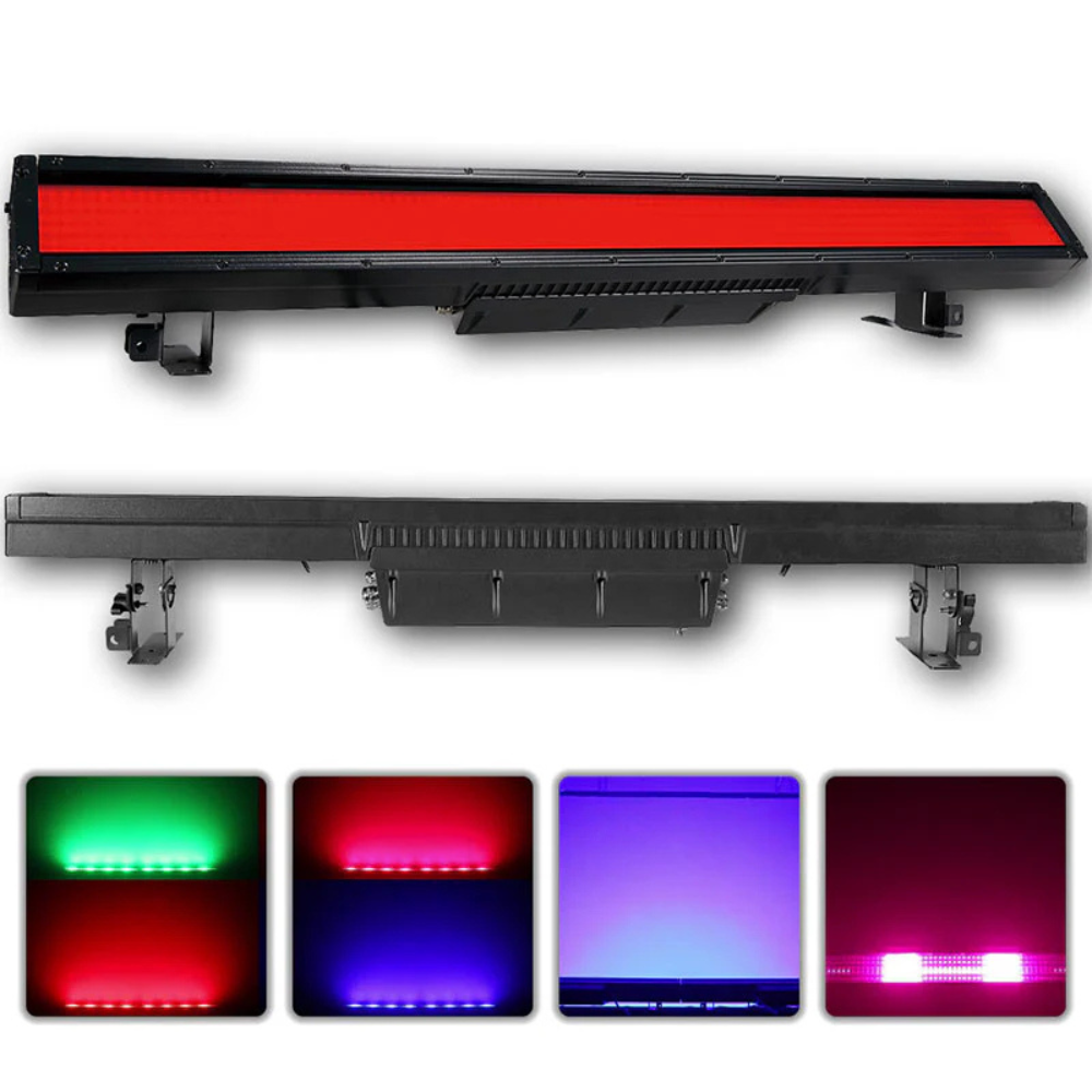IP66 Outdoor Hybrid LED Strobe Bar - Linear Pixel Wash Batten (672 RGB + 112 CW LEDs) with Electronic Frost for Festival & Stage