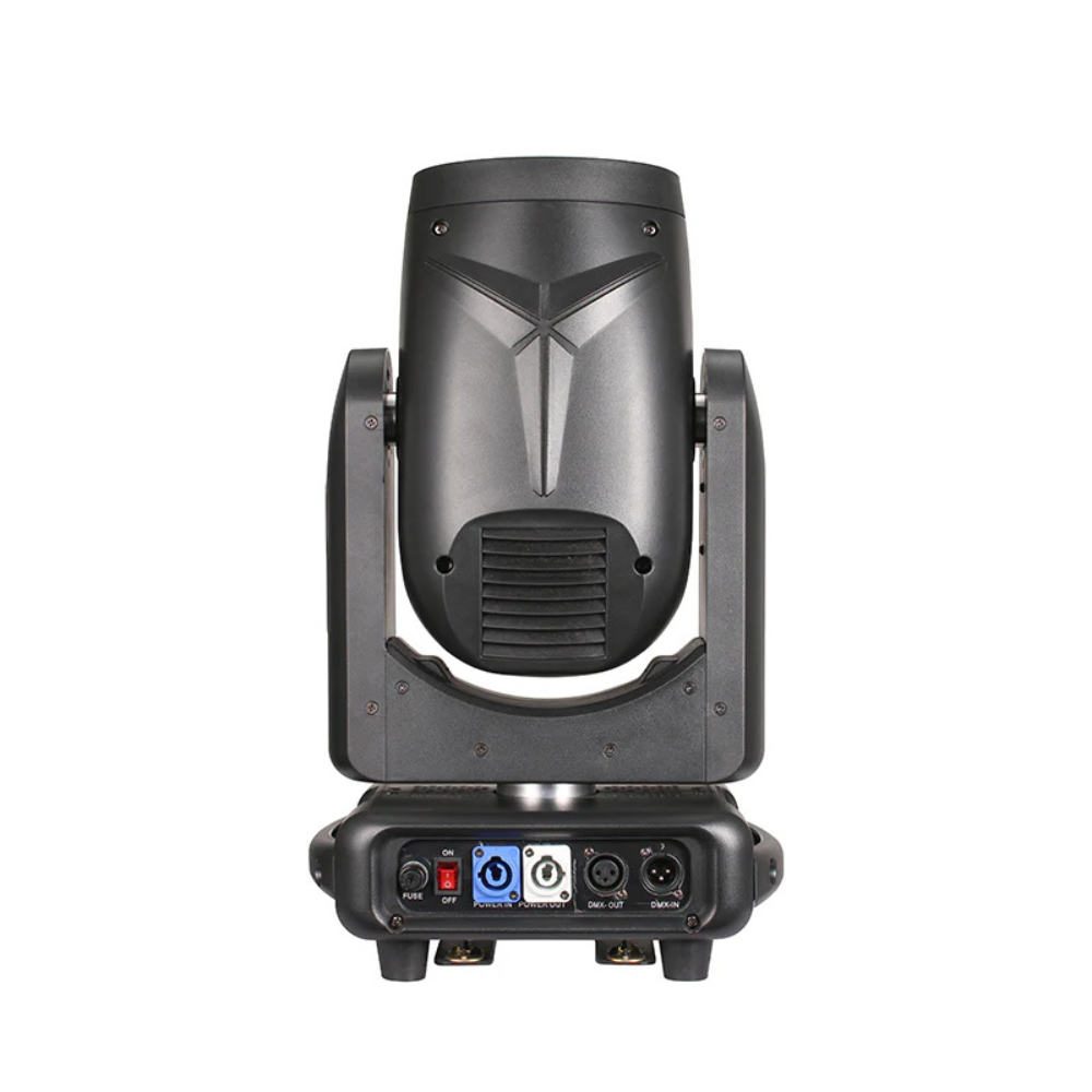 Mini 295W 14R Beam Moving Head Light with LED Halo Ring - Compact DJ Stage Fixture with Double Prism & Gobos for Club, Party & Wedding Events