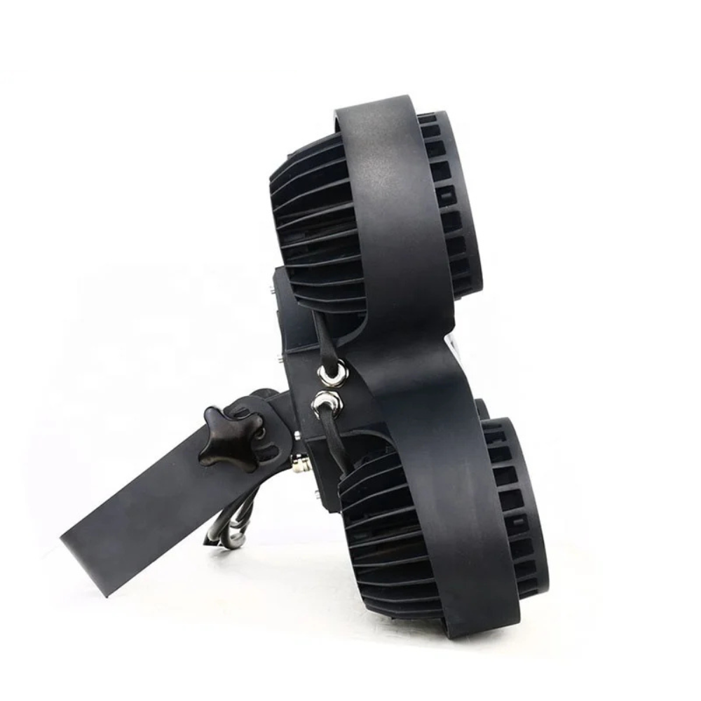 Motorized 4-Lite LED Audience Blinder - Moving Head COB Stage Light with Individual Cell Control & Pan/Tilt for Concerts & Festivals